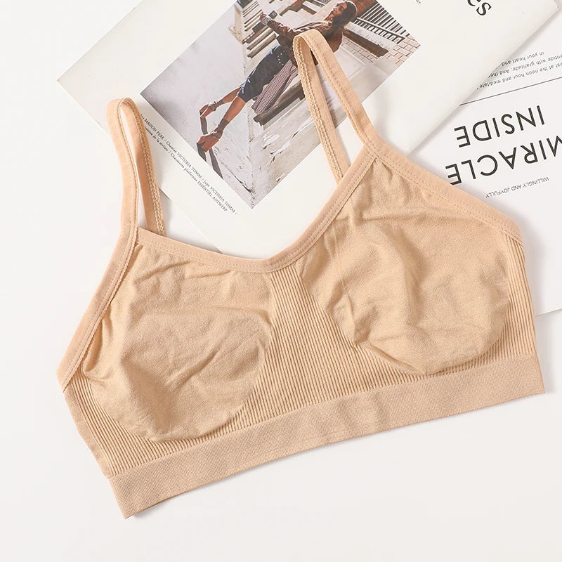 Bralette camisole côtelée froncée