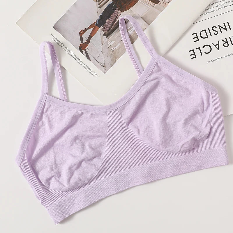 Bralette camisole côtelée froncée