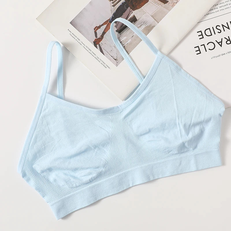 Bralette camisole côtelée froncée