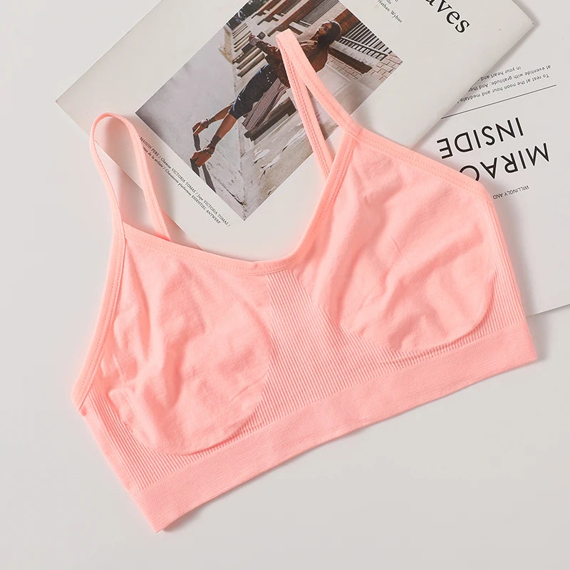 Bralette camisole côtelée froncée