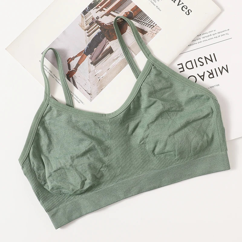 Bralette camisole côtelée froncée