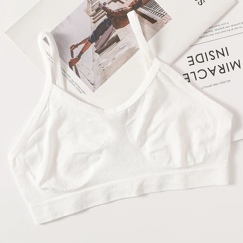Bralette camisole côtelée froncée