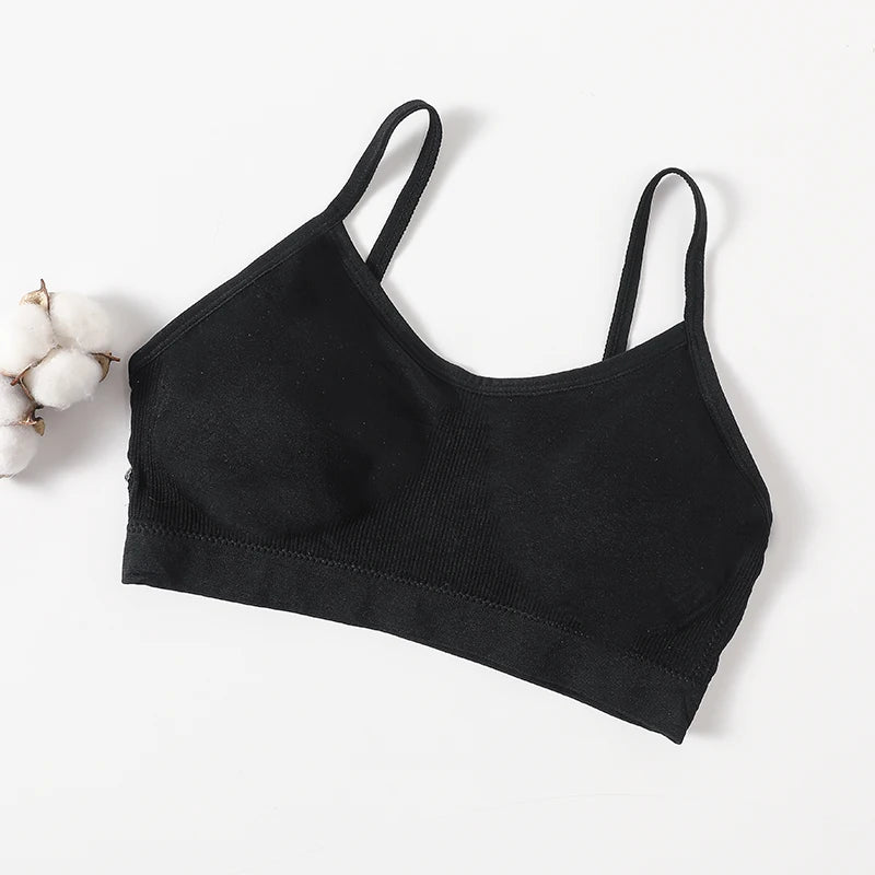Bralette camisole côtelée froncée