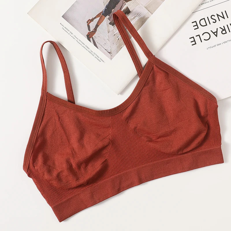Bralette camisole côtelée froncée