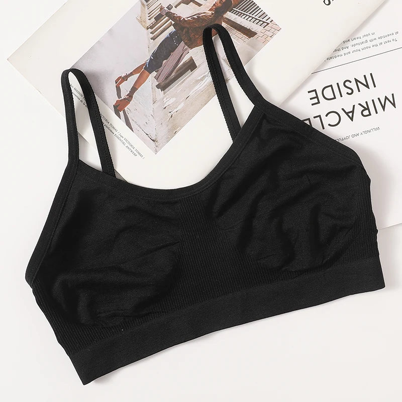 Bralette camisole côtelée froncée