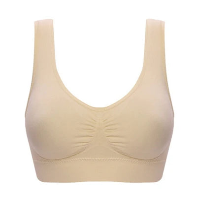 Brassière de sport côtelée sans armatures