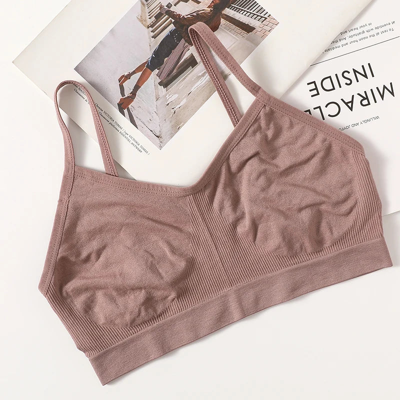 Ribbed Ruched Camisole Bralette