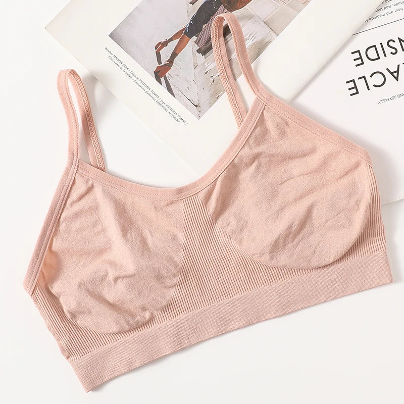 Bralette camisole côtelée froncée