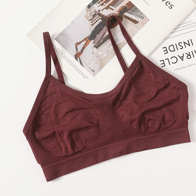 Bralette camisole côtelée froncée
