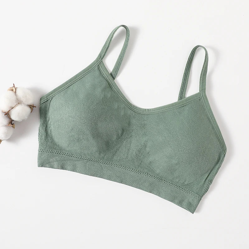 Bralette camisole côtelée froncée