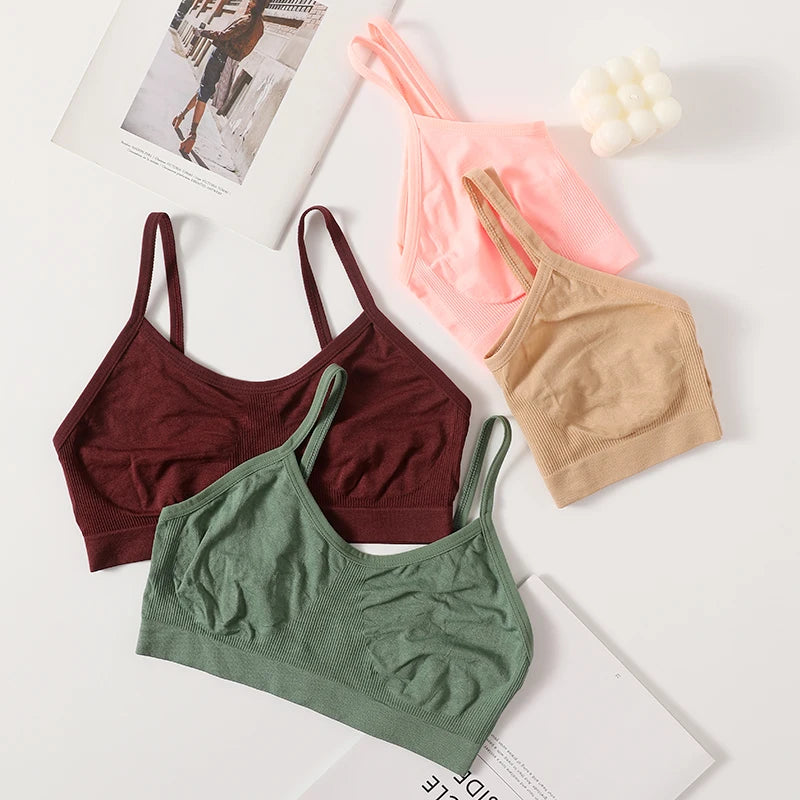 Ribbed Ruched Camisole Bralette