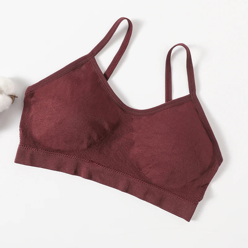 Bralette camisole côtelée froncée