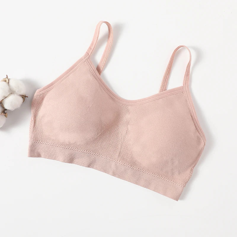 Bralette camisole côtelée froncée