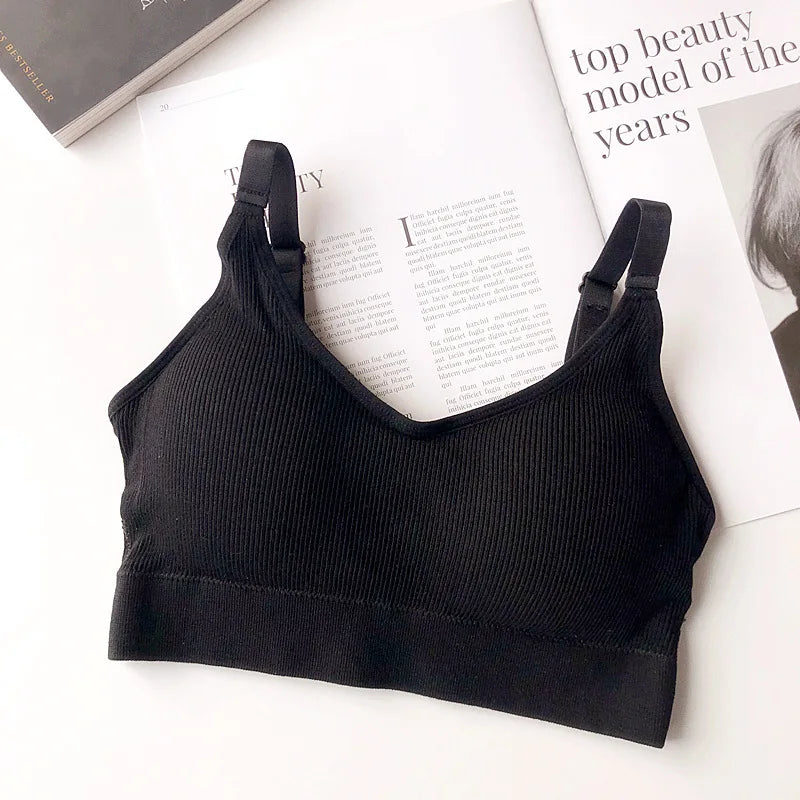 Seamless Ribbed Tube Top Bra