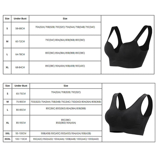 Wireless Ribbed Sports Bra