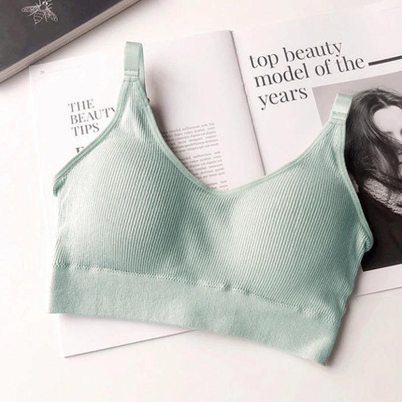 Seamless Ribbed Tube Top Bra