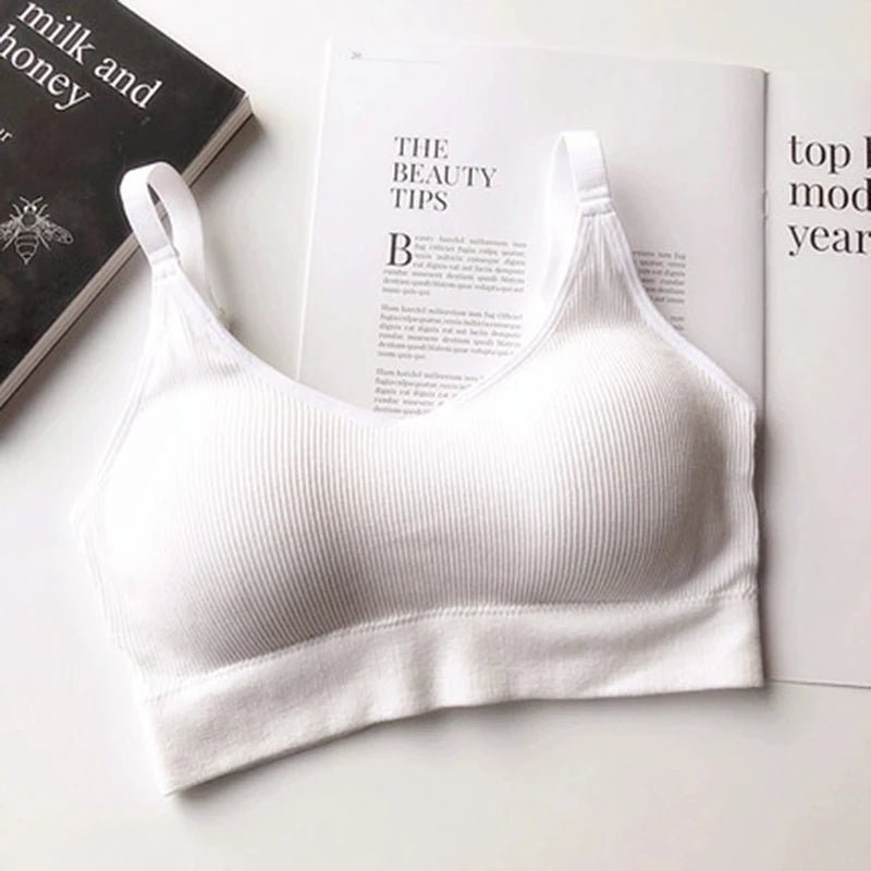 Seamless Ribbed Tube Top Bra