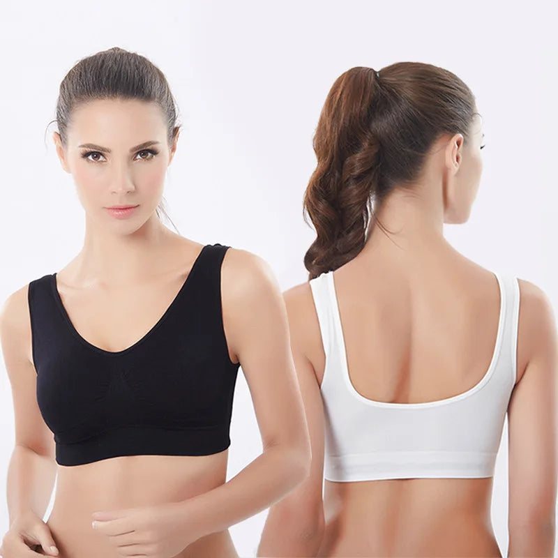 Wireless Ribbed Sports Bra
