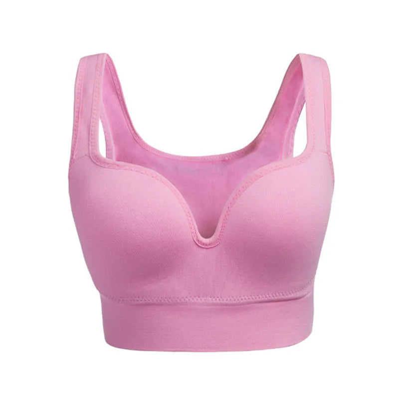 Wireless Ribbed Sports Bra