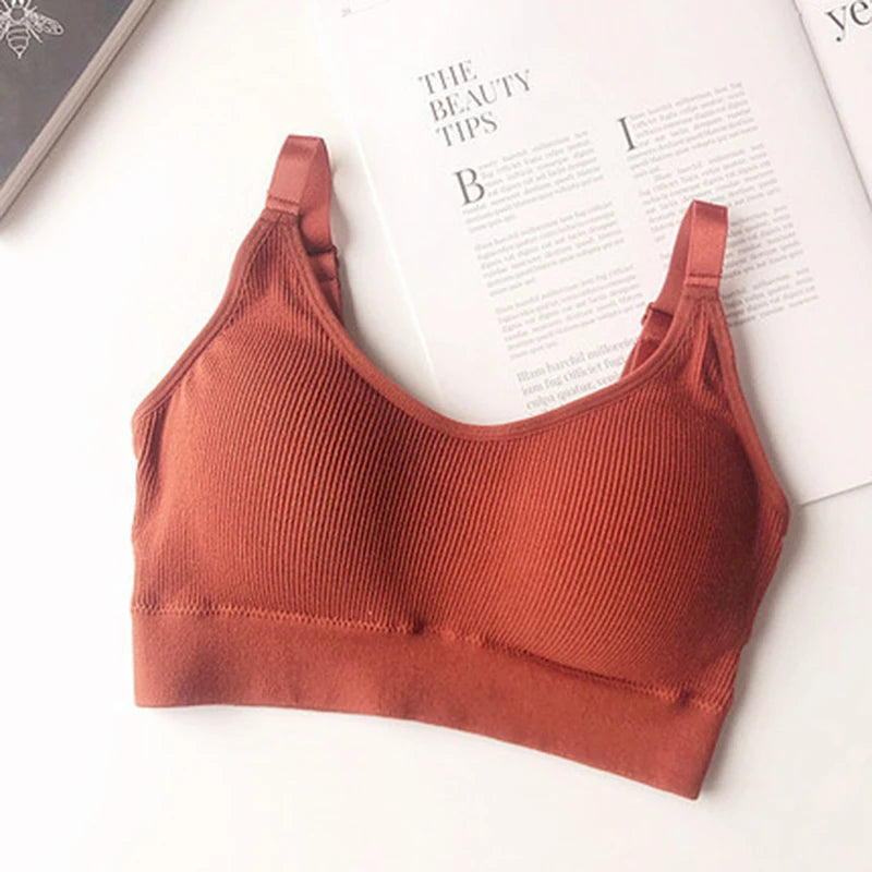 Seamless Ribbed Tube Top Bra