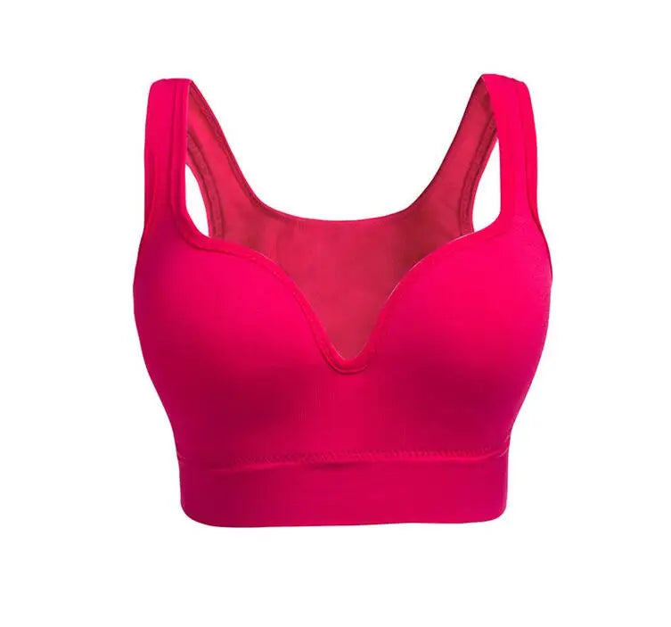 Brassière de sport côtelée sans armatures