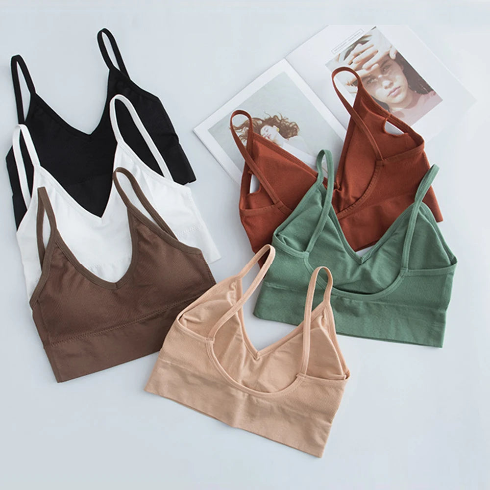 Seamless Ribbed Tube Top Bra