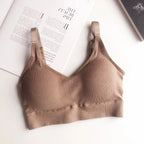 Brassière tube côtelée sans couture