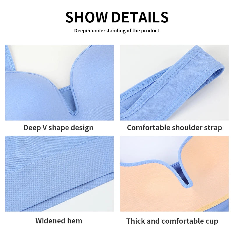 Wireless Ribbed Sports Bra