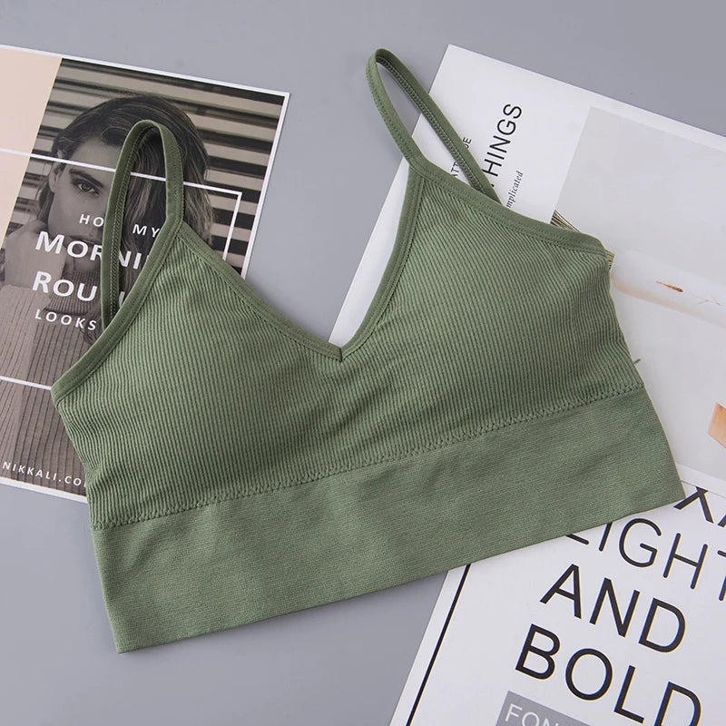 Seamless Ribbed Tube Top Bra