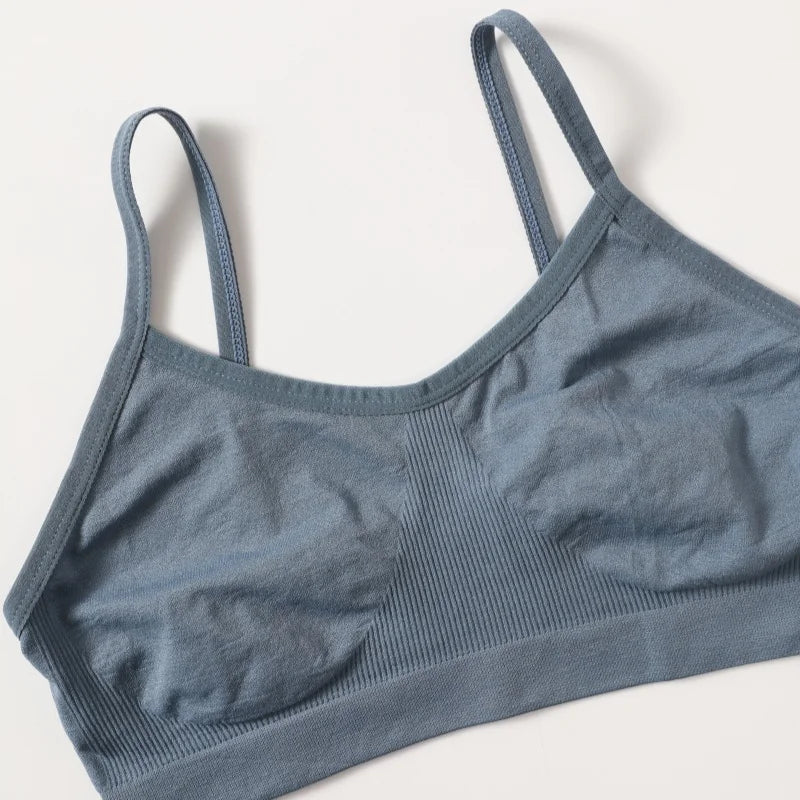Bralette camisole côtelée froncée