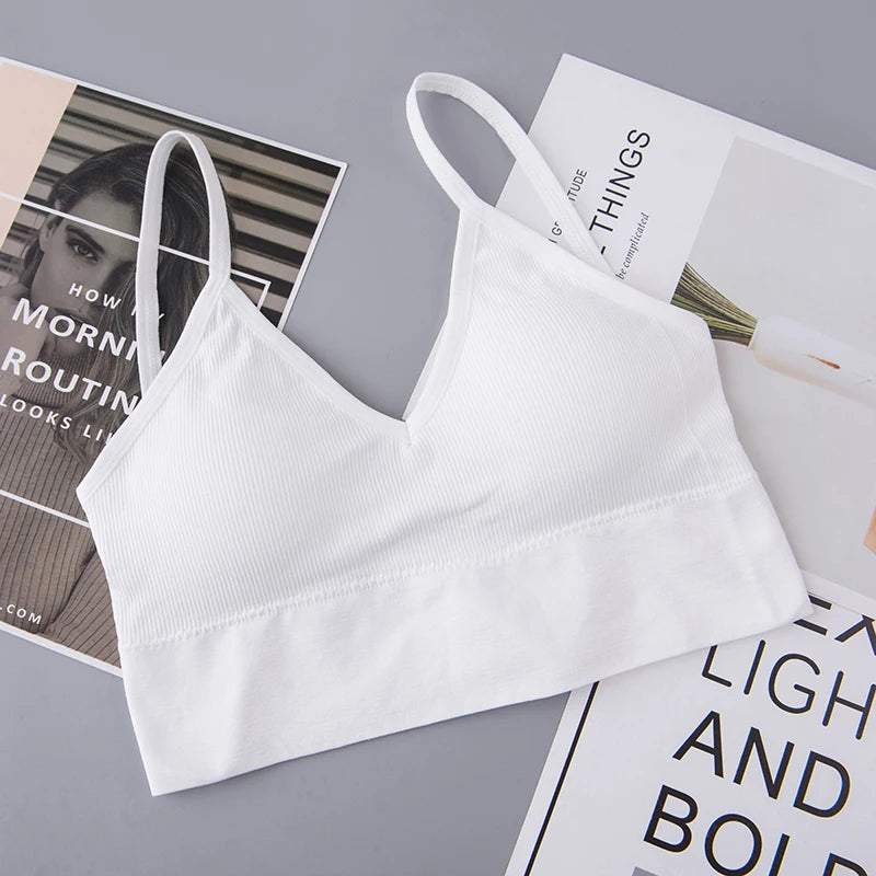 Seamless Ribbed Tube Top Bra