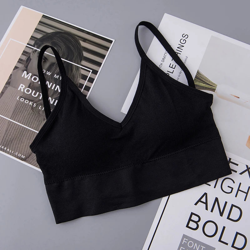 Seamless Ribbed Tube Top Bra
